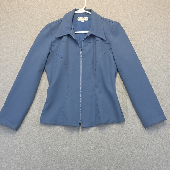 Chico's Jackets & Blazers - Rampage R-Wear Blue Zip Front Jacket Blazer Size Small